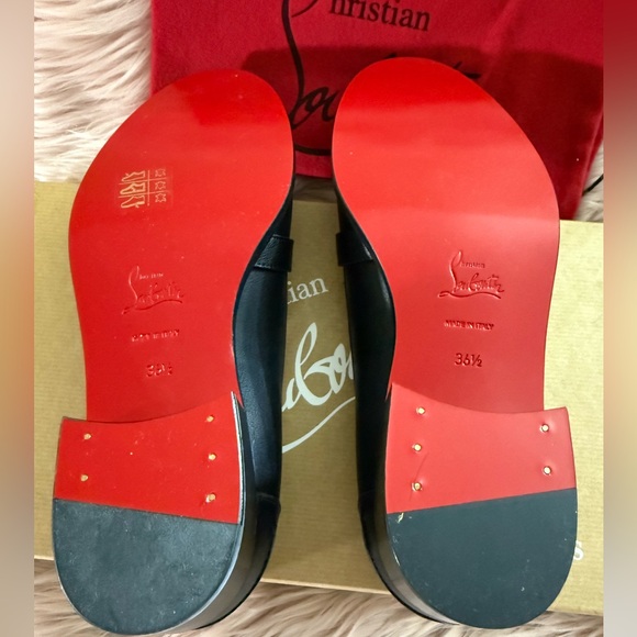 Christian Louboutin Leather Lock Me Moc Loafers Size 36.5 - Picture 3 of 7